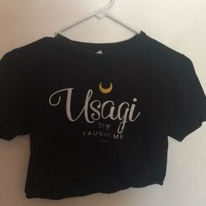 Usagi taught me - Adorned by Chi crop top